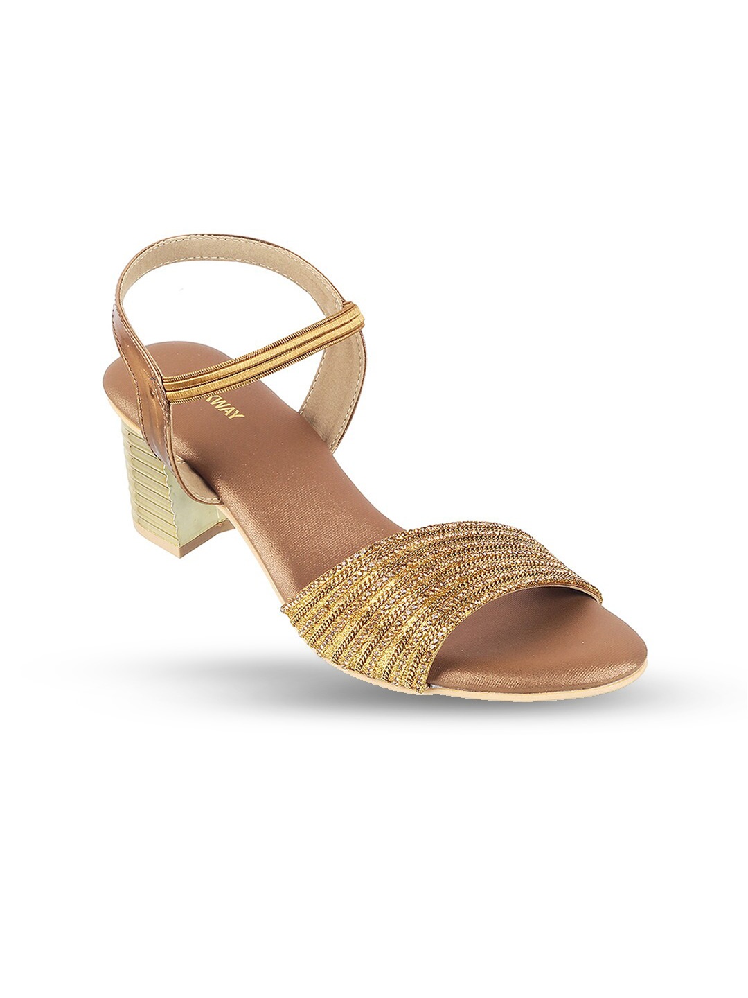 

WALKWAY by Metro Embellished Block Heels, Gold