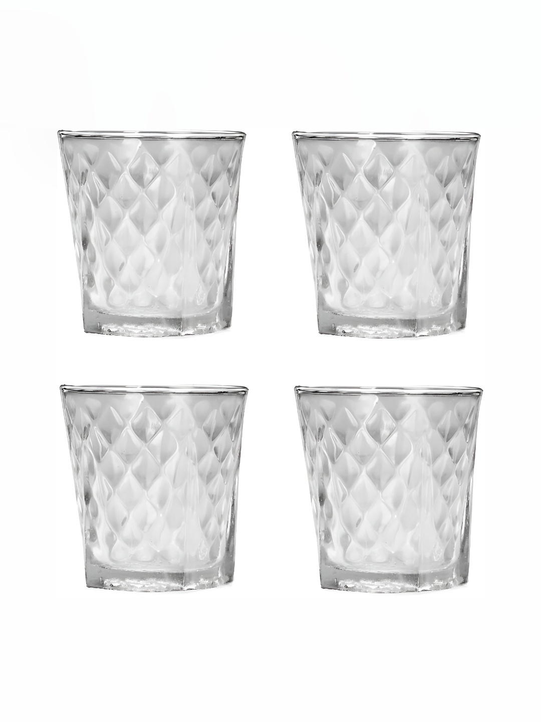 

Afast Transparent 4 Pieces Textured Whisky Glass 150 ML