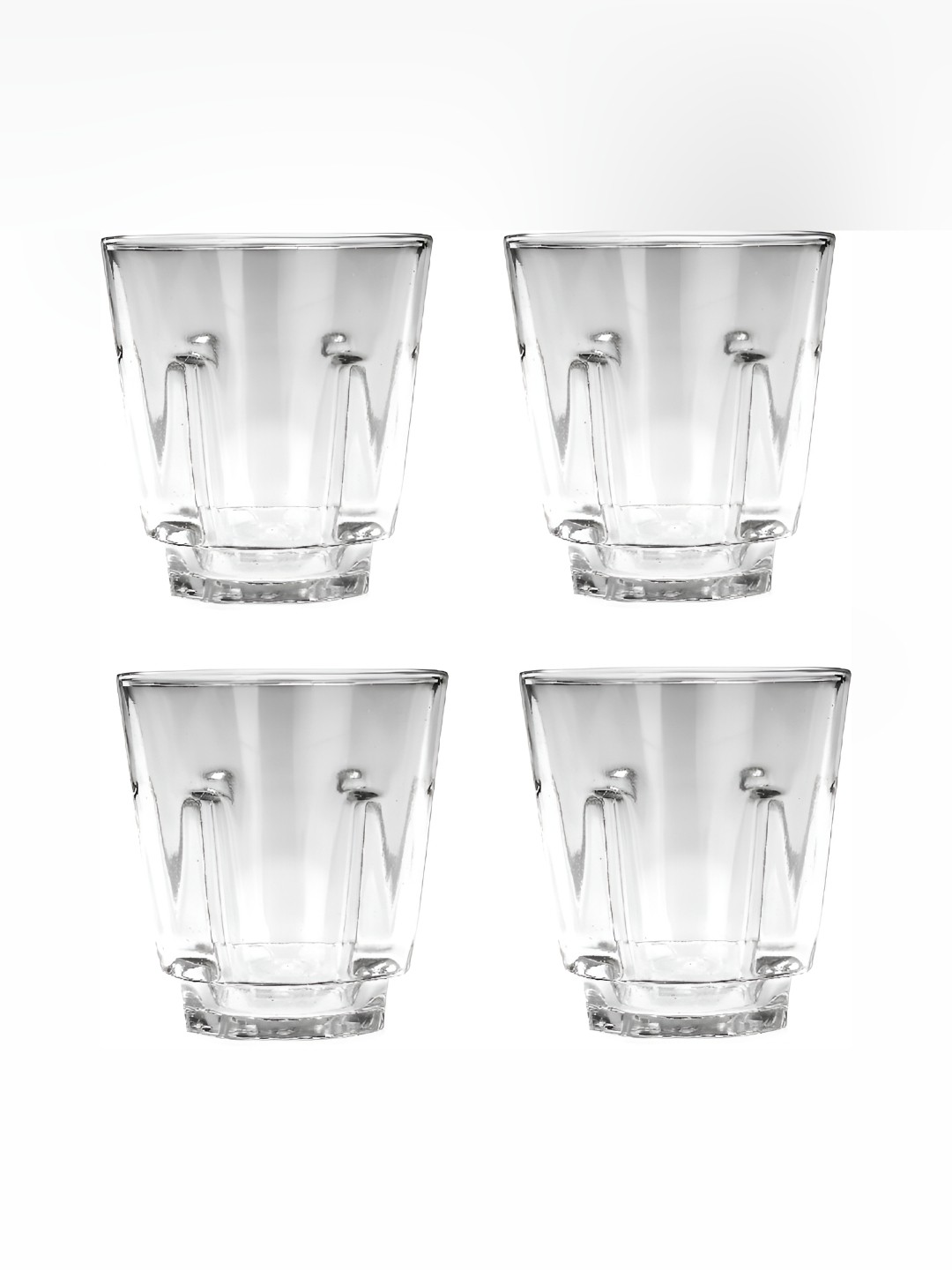 

Afast Transparent 4 Pieces Textured Whisky Glass 180 ML Each