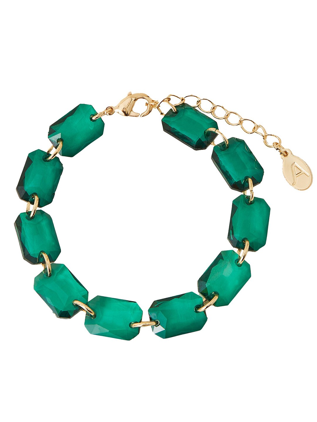 

Accessorize Women Gold-Plated Crystals-Studded Link Bracelet