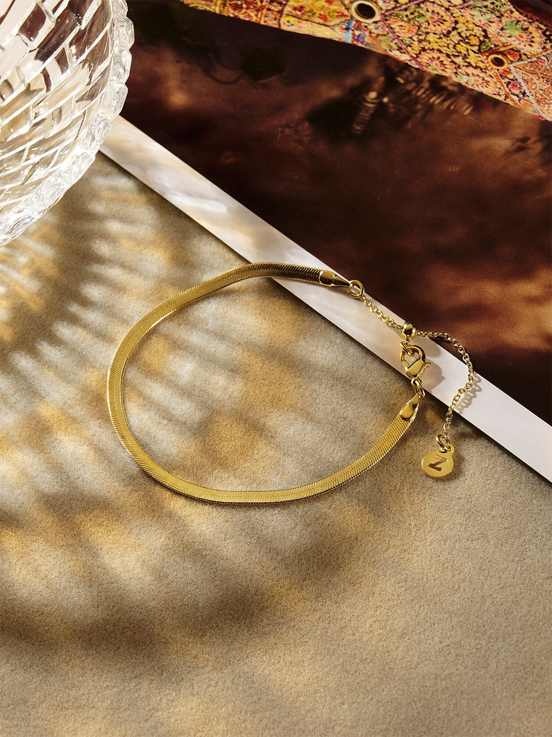 

Accessorize London Women 14K Gold Plated Z Omega Bracelet