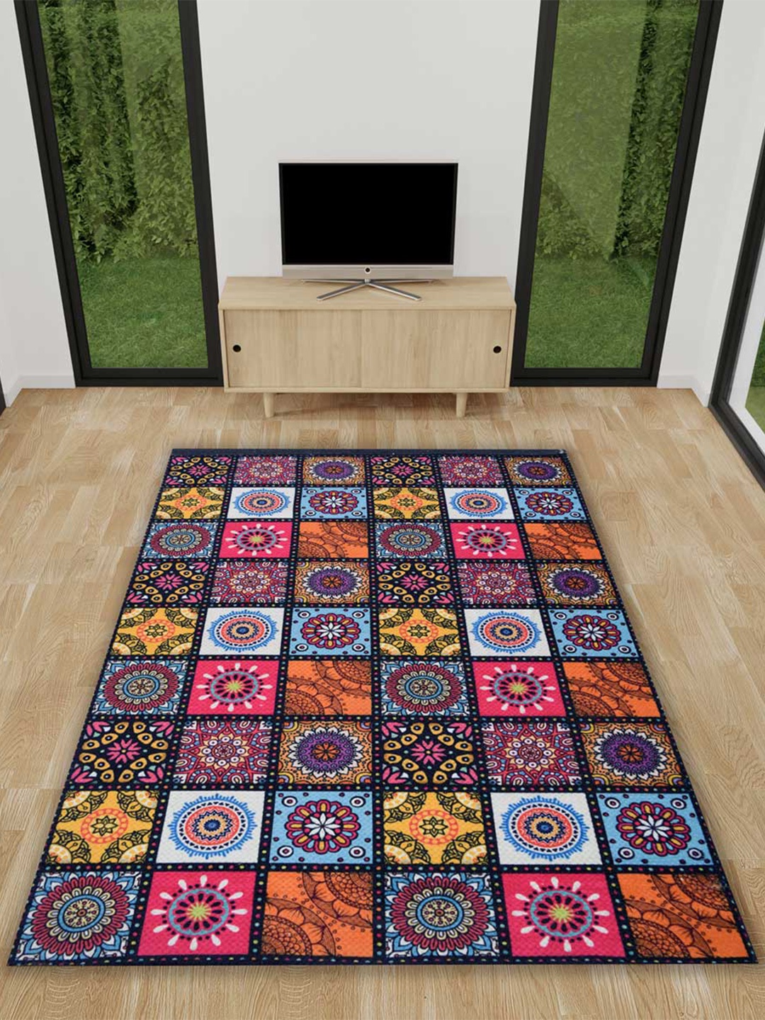 

RANGOLI Unisex Multi Carpets, Blue