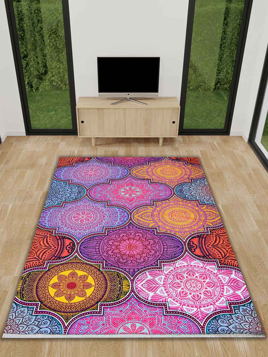 

RANGOLI Unisex Multi Carpets, Pink