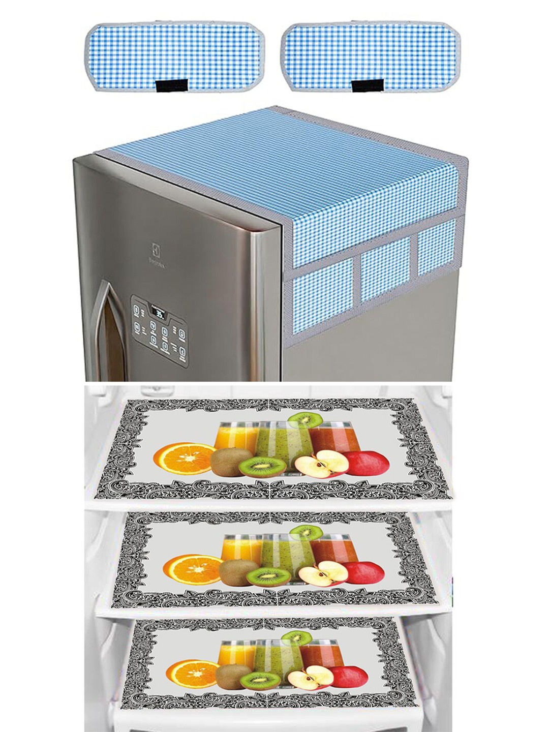 

Dakshya Industries Green & Blue 6Pcs Refrigerator covers & Mats