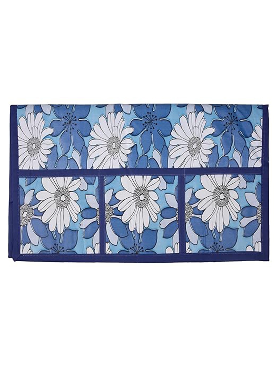 

Dakshya Industries Blue & Red 4Pcs Floral Printed Waterproof Fridge Cover With Fridge Mats
