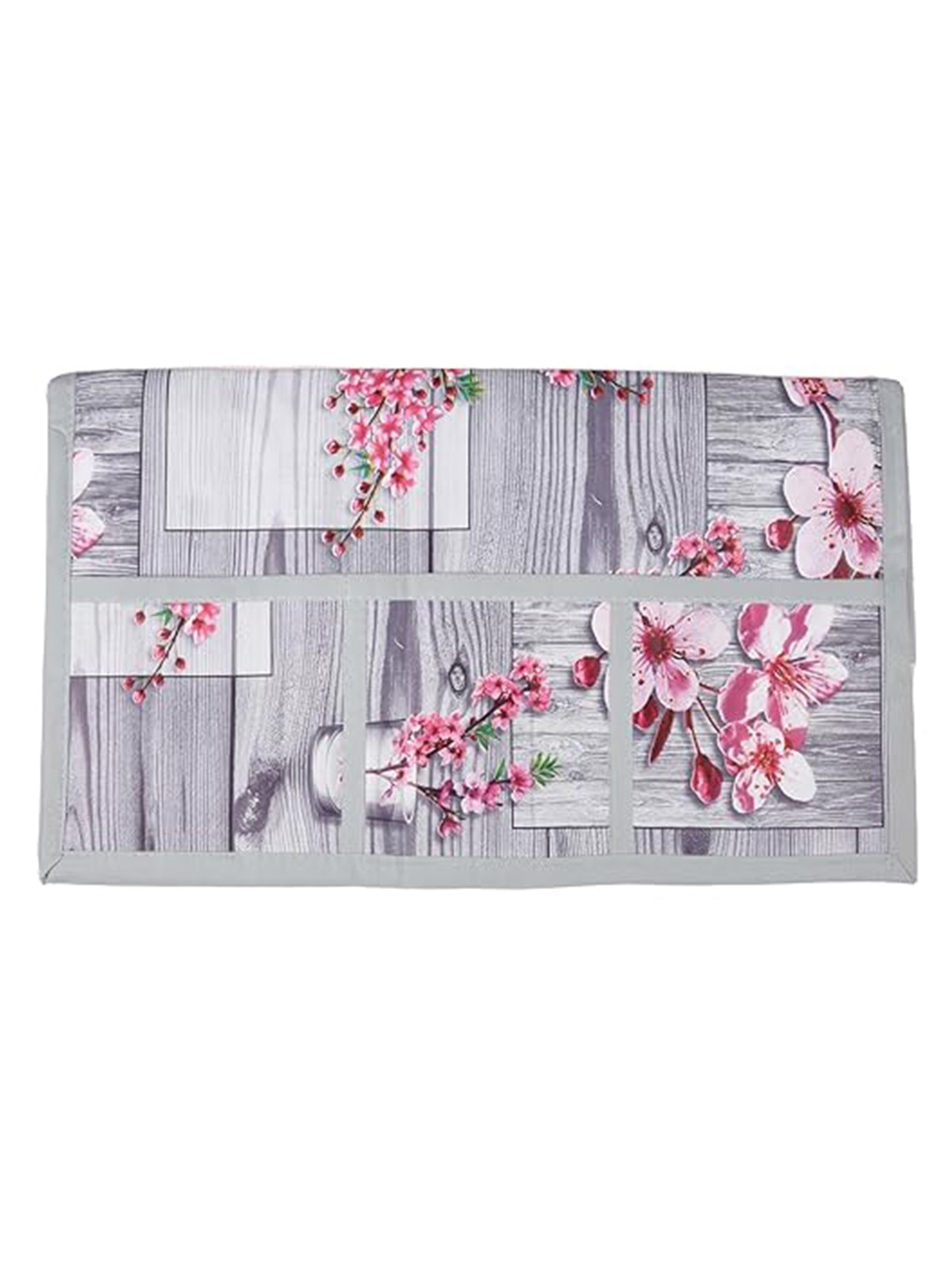 

Dakshya Industries Grey & Red Floral Printed Waterproof Fridge Cover With 3 Fridge Mats