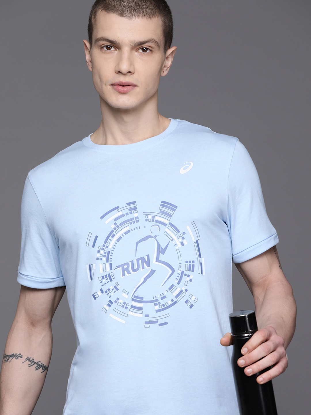 

ASICS Printed T-shirt, Blue