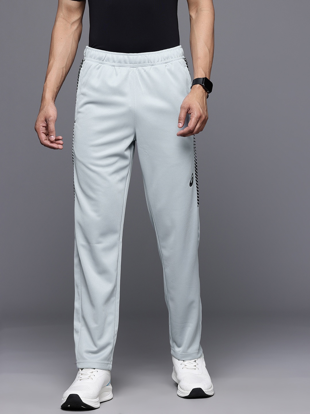 

ASICS Men Diagonal Stripes Track Pants, Grey
