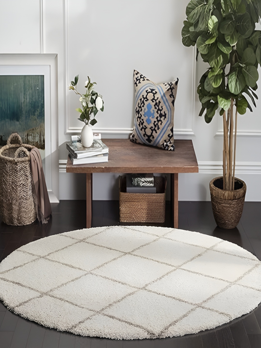 

Shopgallery Off White Geometric Anti-Skid Carpet