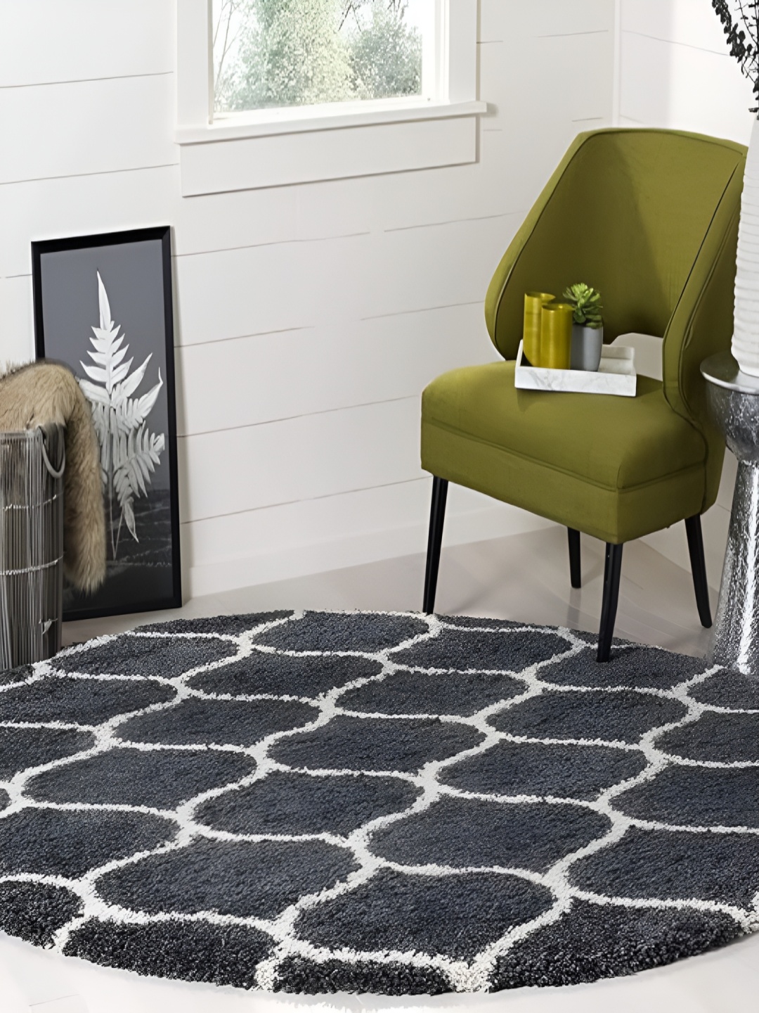 

Shopgallery Grey & Beige Geometric Anti-Skid Carpet