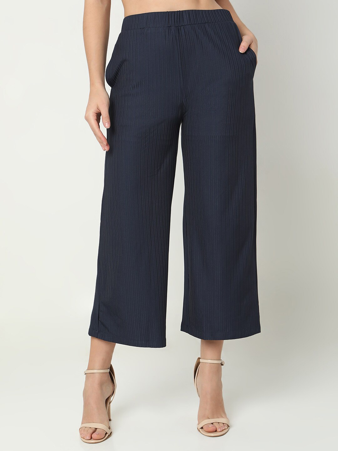 

Smarty Pants Women Relaxed Straight Leg Loose Fit Lint Free Cotton Culottes Trousers, Teal