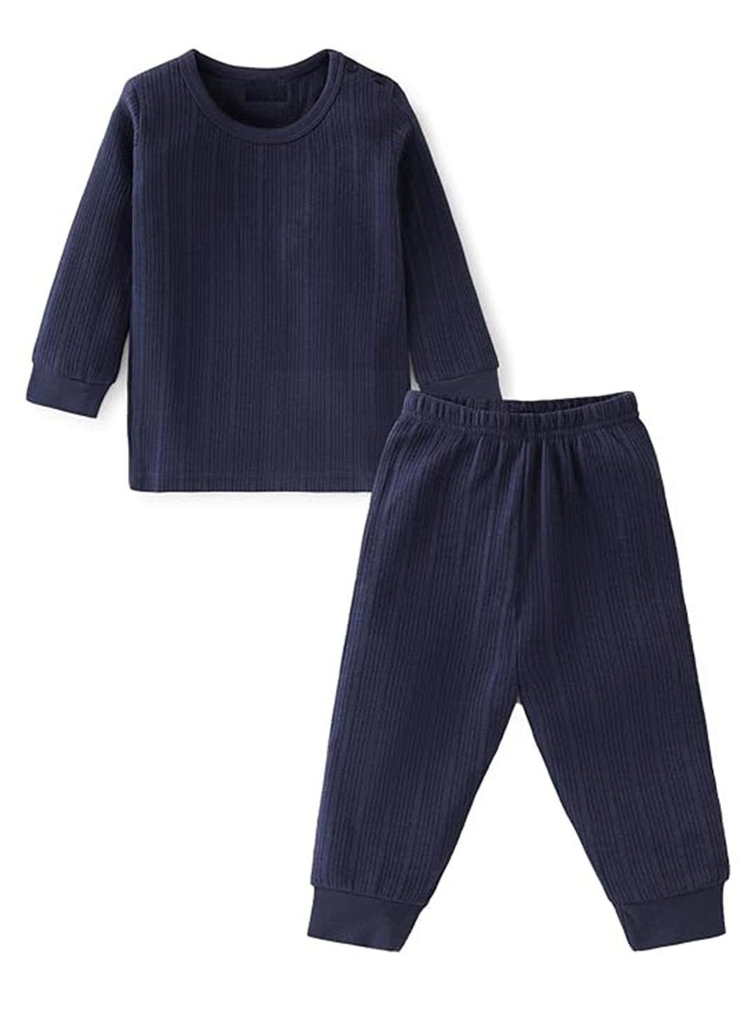 

BAESD Infant Girls Pure Cotton Thermal Set, Navy blue