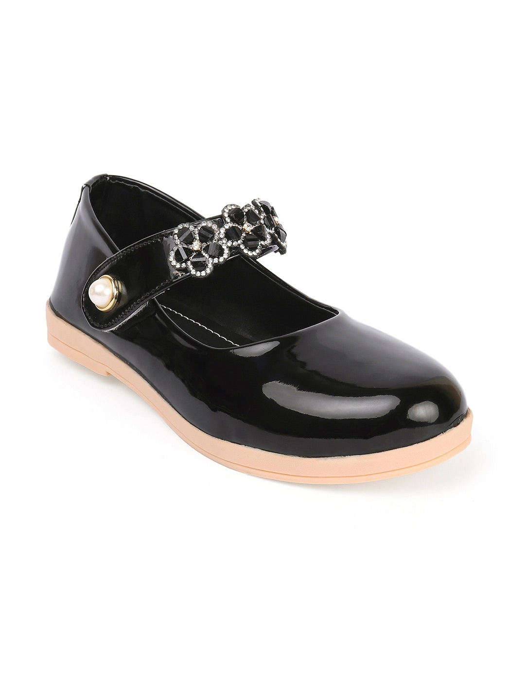 

BAESD Girls Embellished Ballerinas, Black