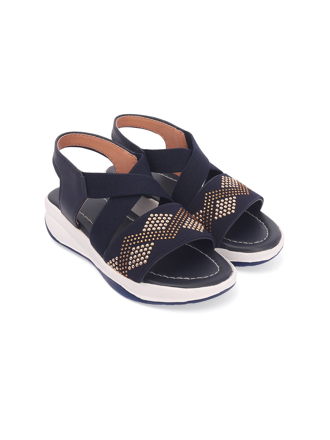 

BAESD Kids Girls Embellished Open Toe Comfort Heels, Blue