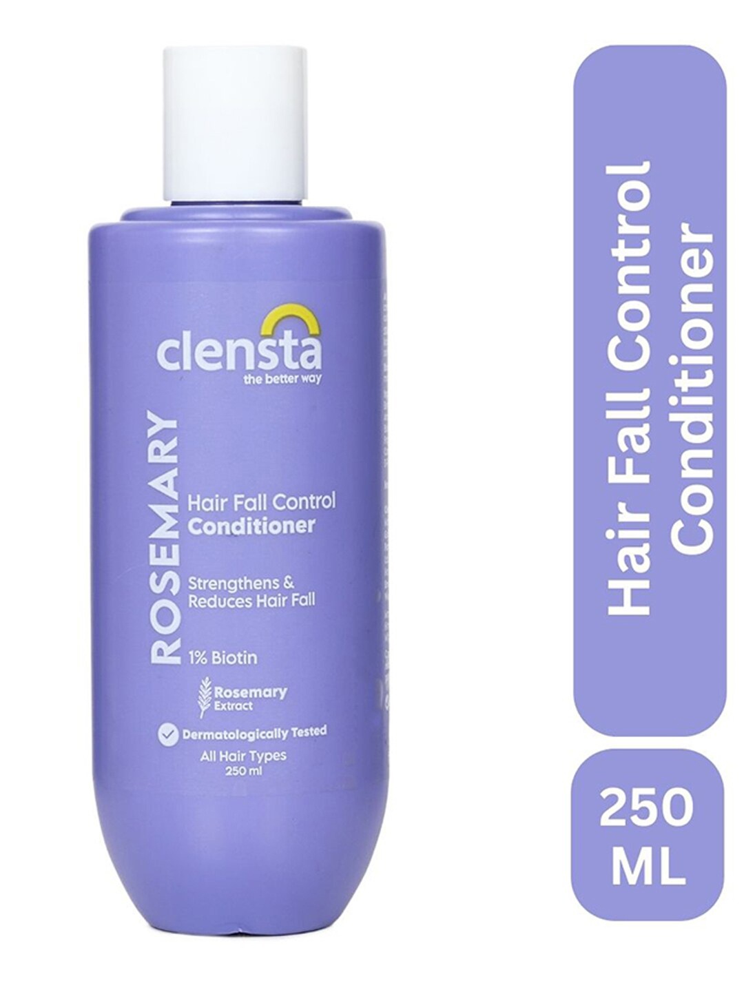 

Clensta Rosemary Hair Fall Control Conditioner with Biotin - 250 ml, Purple