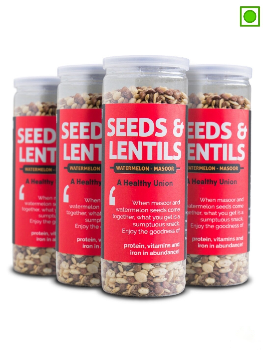 

Omay Foods Set Of 4 Seeds & Lentils 640g each, Red