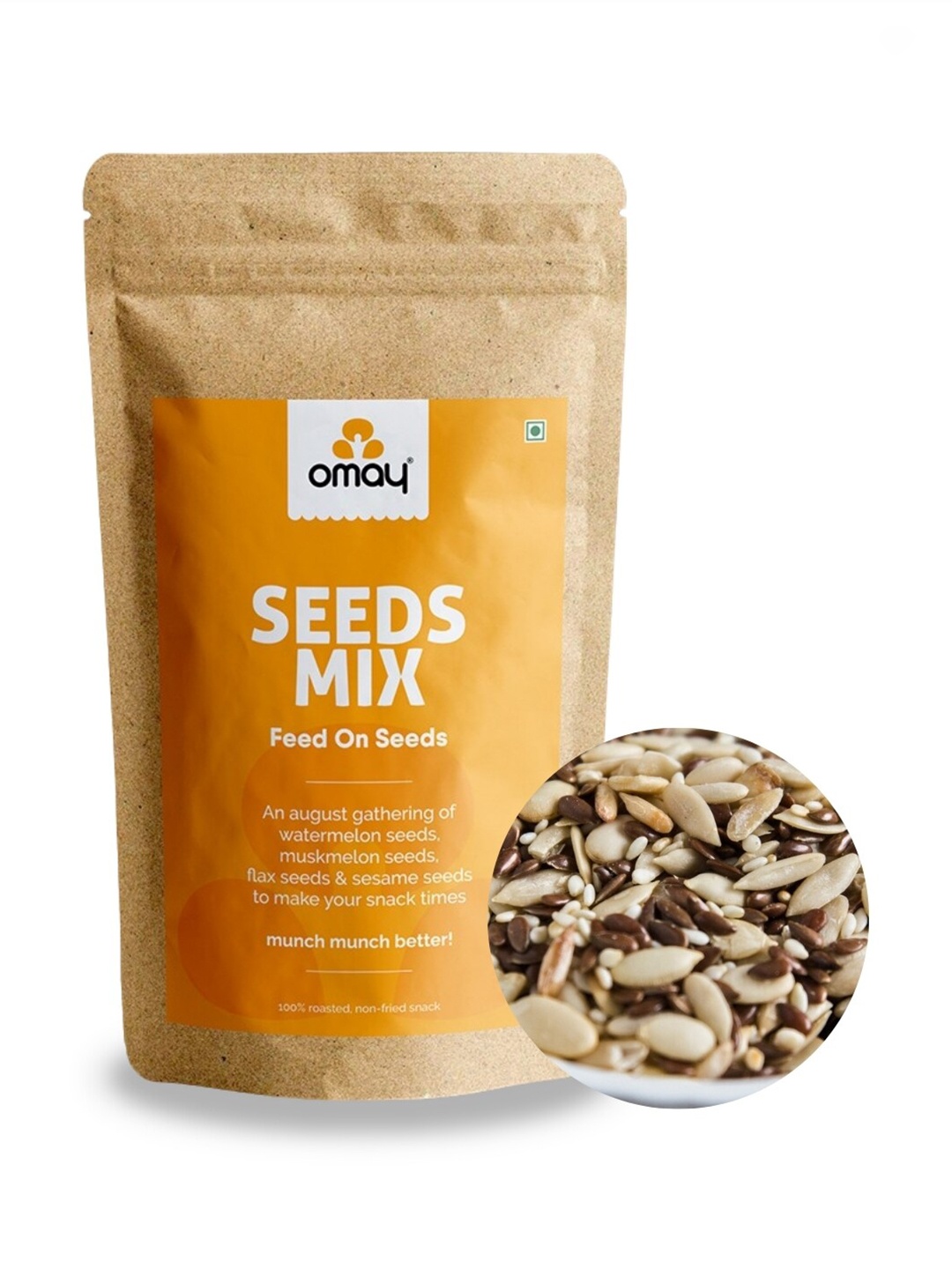 

Omay Foods Seeds Pouch Trail Mix Pack-400gm, Yellow