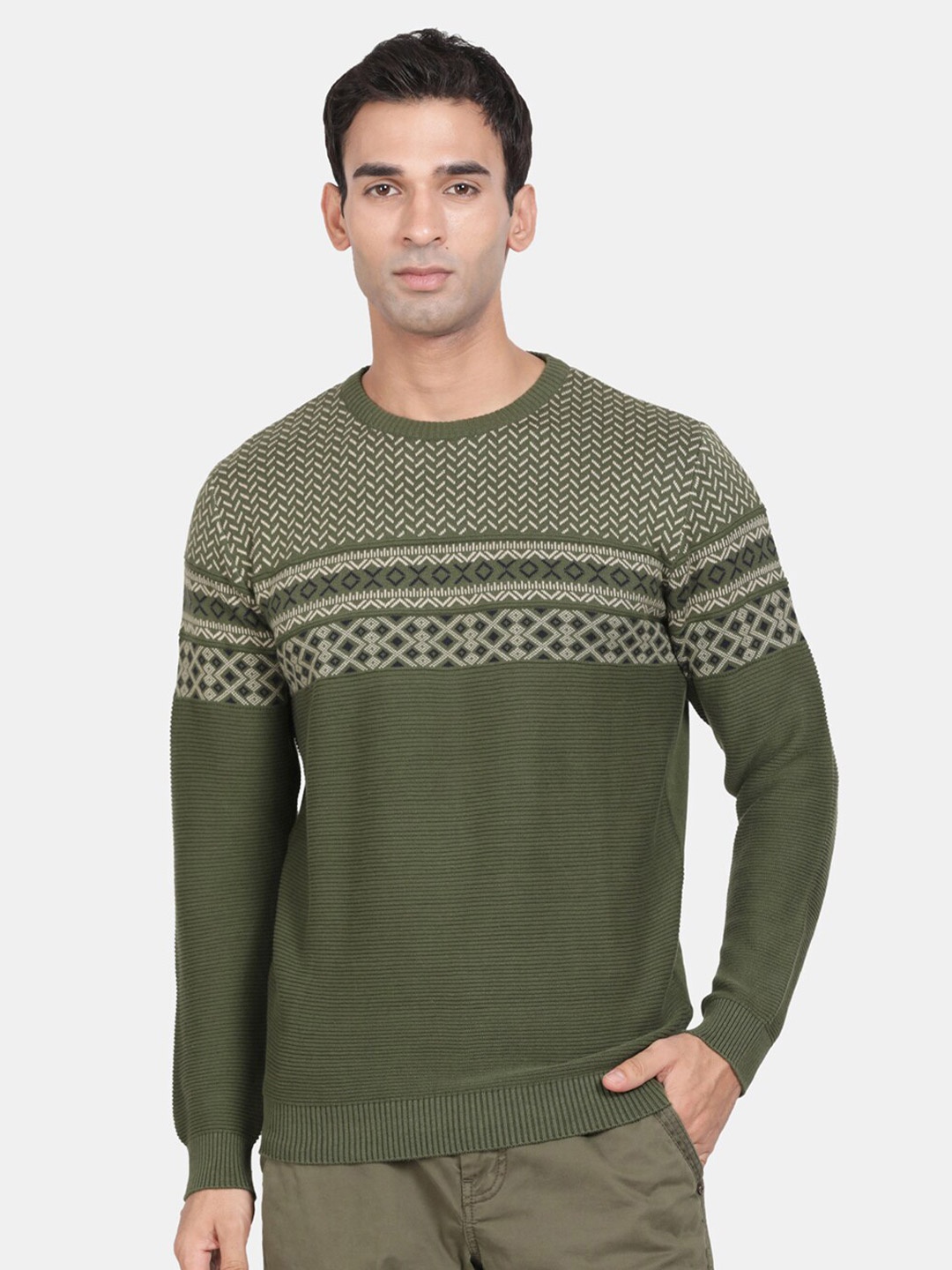 

t-base Cotton Pullover Sweaters, Green