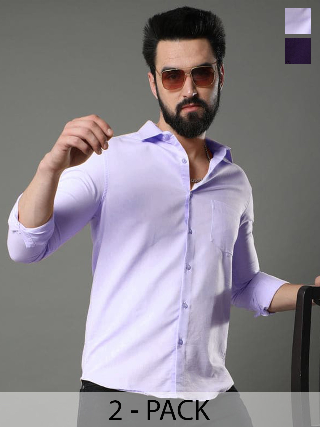 

Tee Projekt Slim Fit Striped Cotton Standard Opaque Casual Shirt, Purple