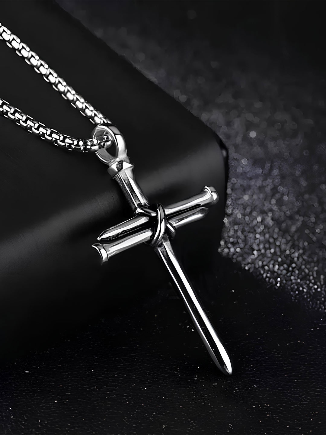 

KARISHMA KREATIONS Set Of 2 Silver Plated Pendant, Black