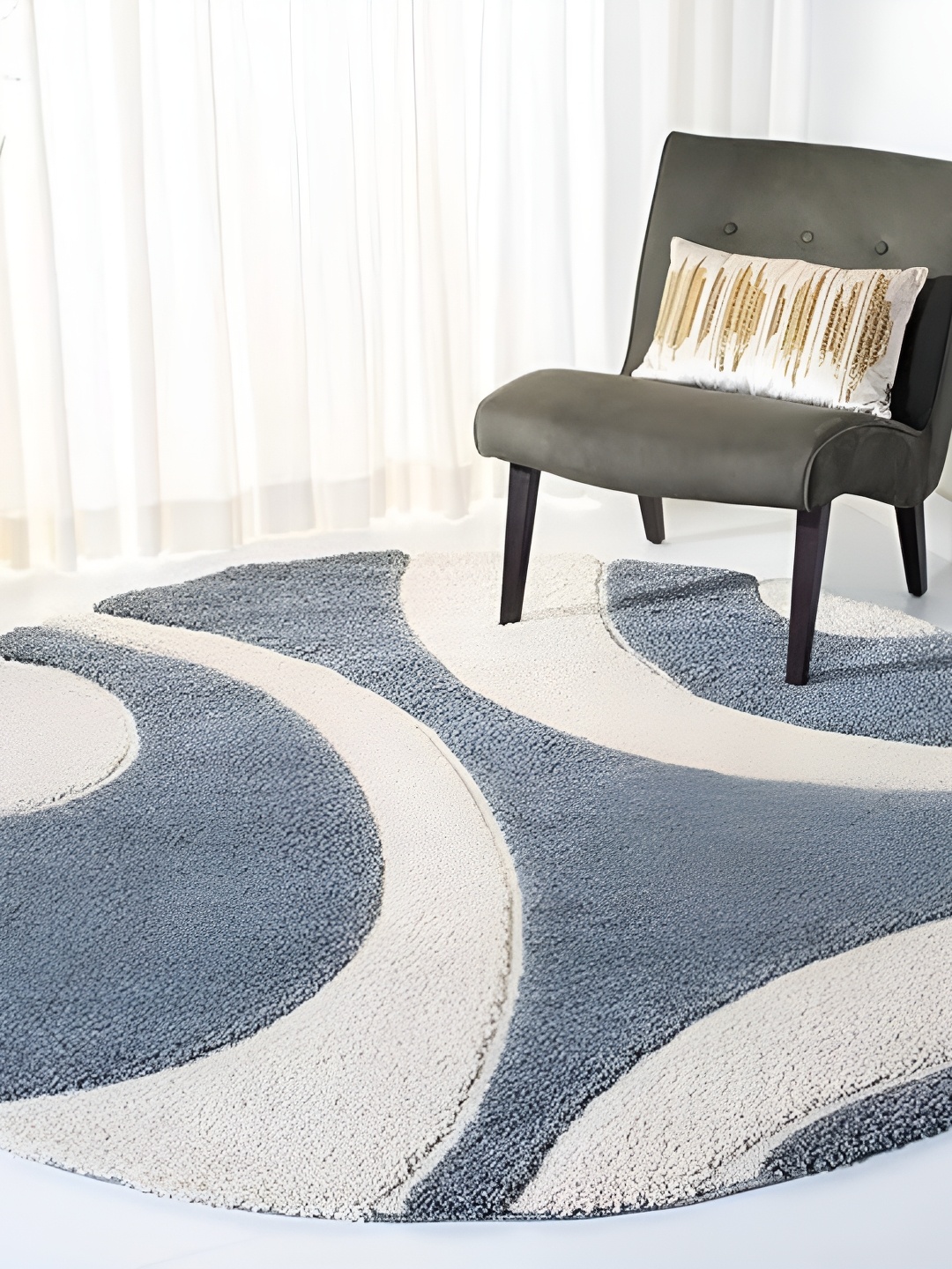 

Shopgallery Grey & White Abstract Anti-Skid Shaggy Carpet