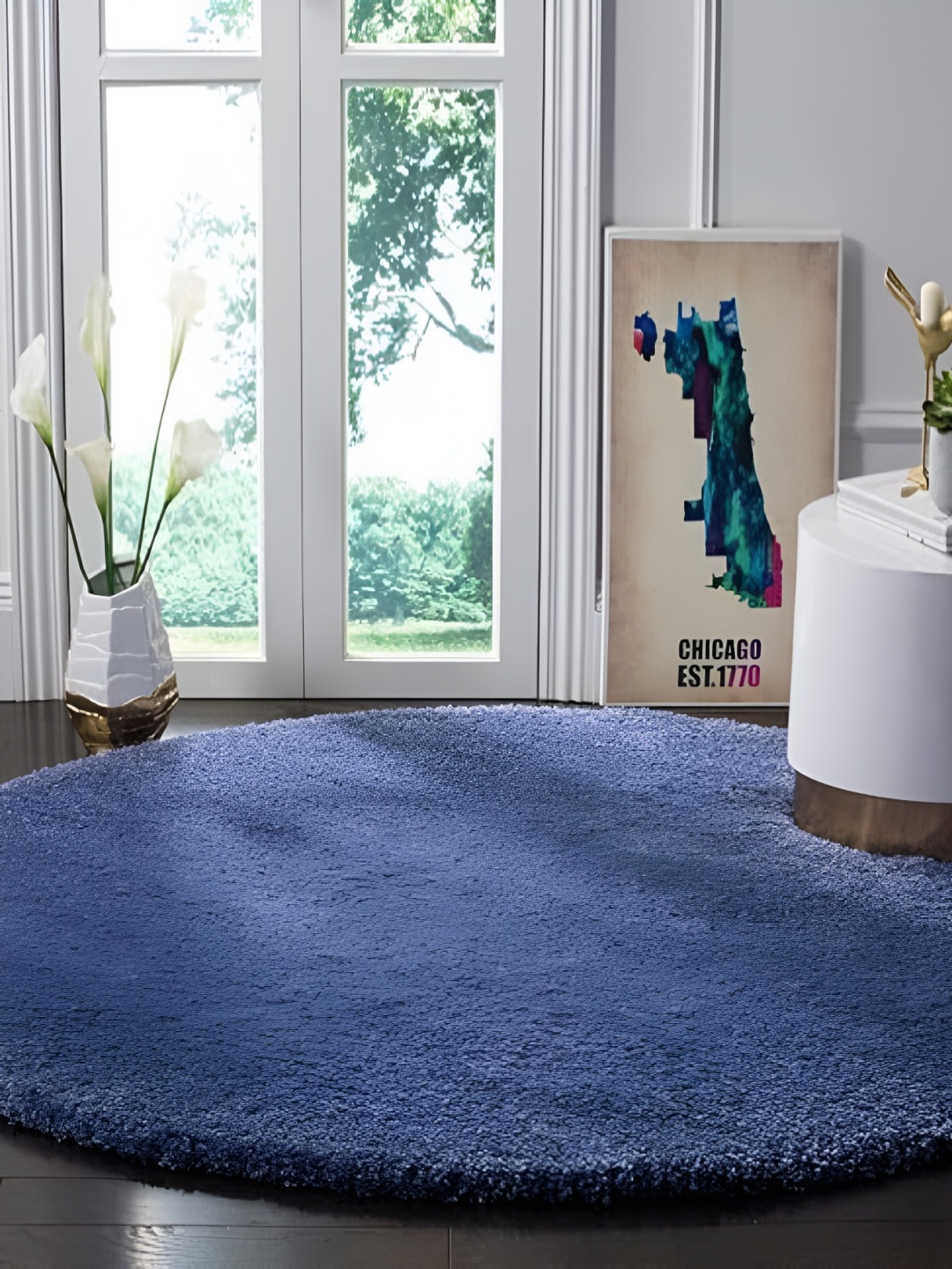 

Shopgallery Blue Anti Skid Shaggy Carpet