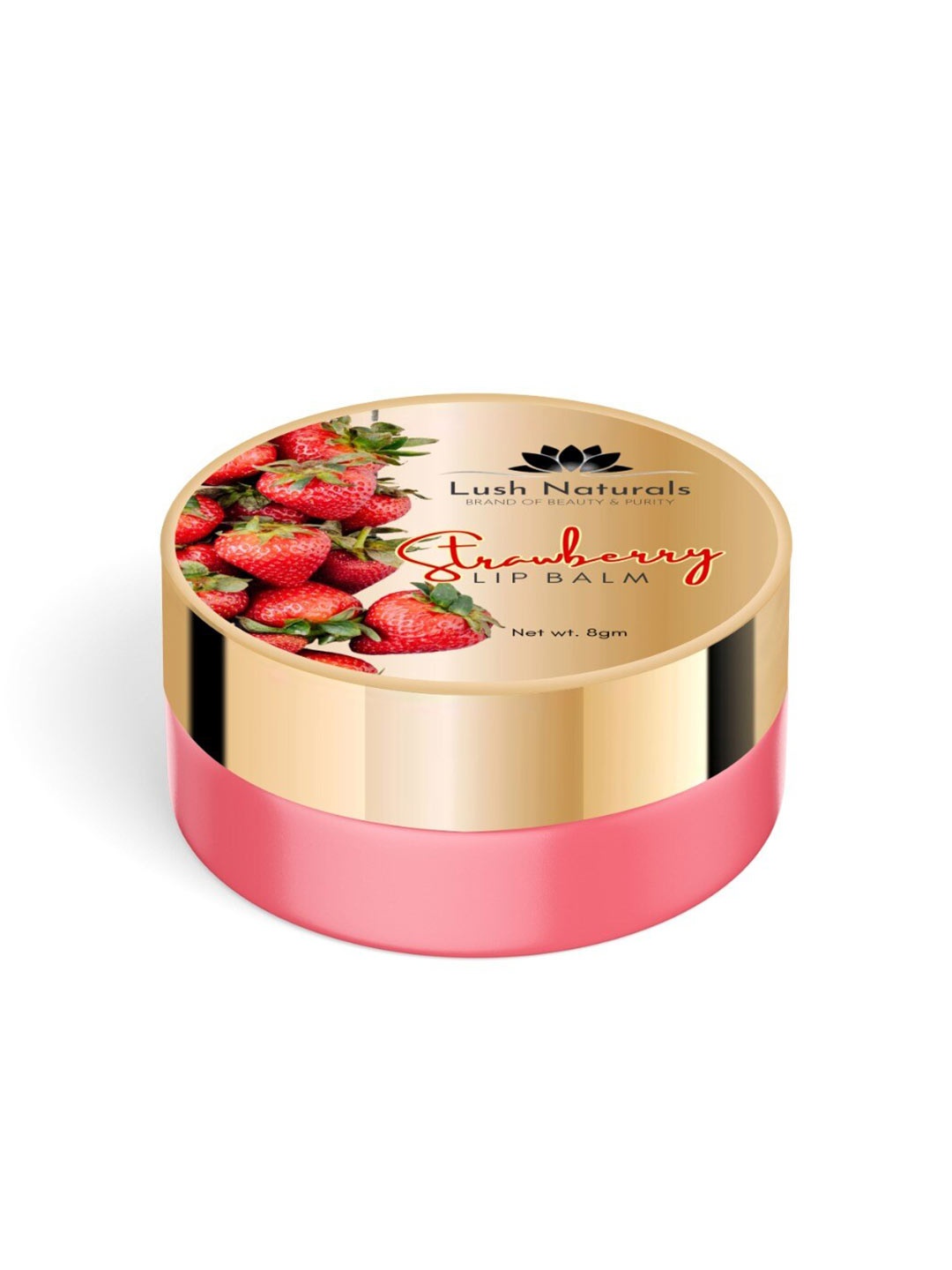 

Lush Naturals Strawberry Lip Balm - 8g, Pink