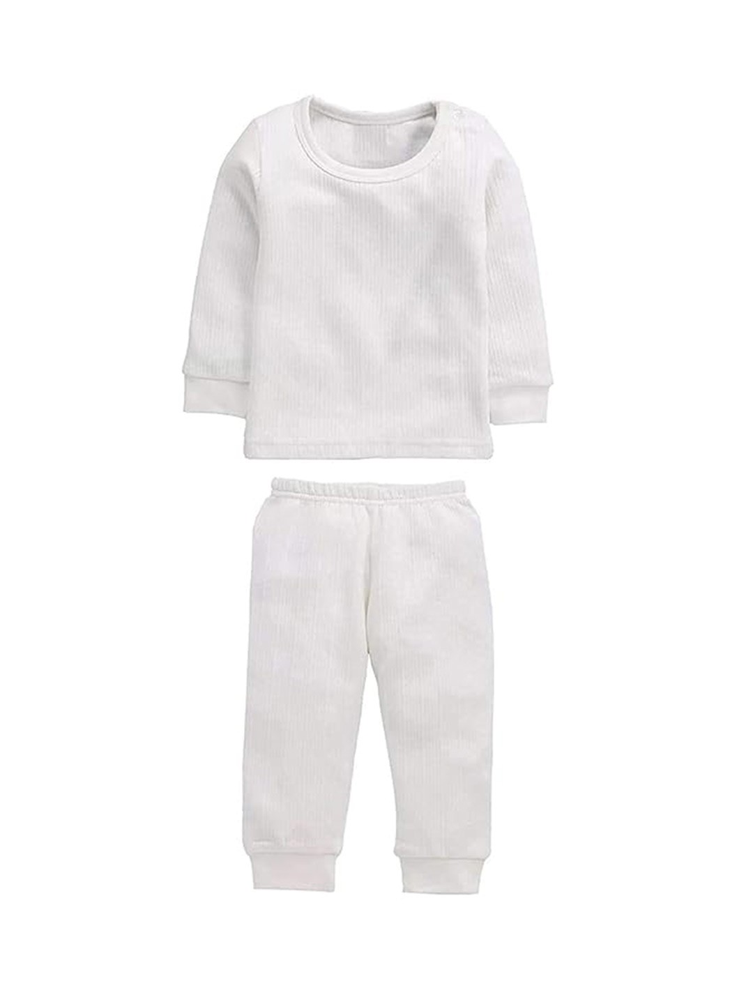 

BAESD Infant Girls Ribbed Lightweight Pure Cotton Thermal Set, White