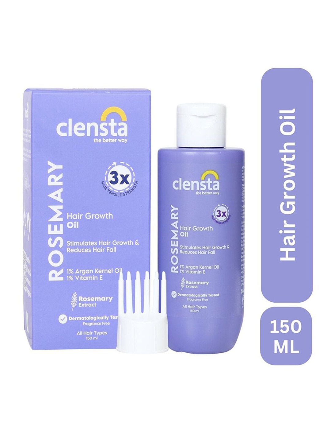 

Clensta Rosemary Hair Growth Oil - 150ml, Purple