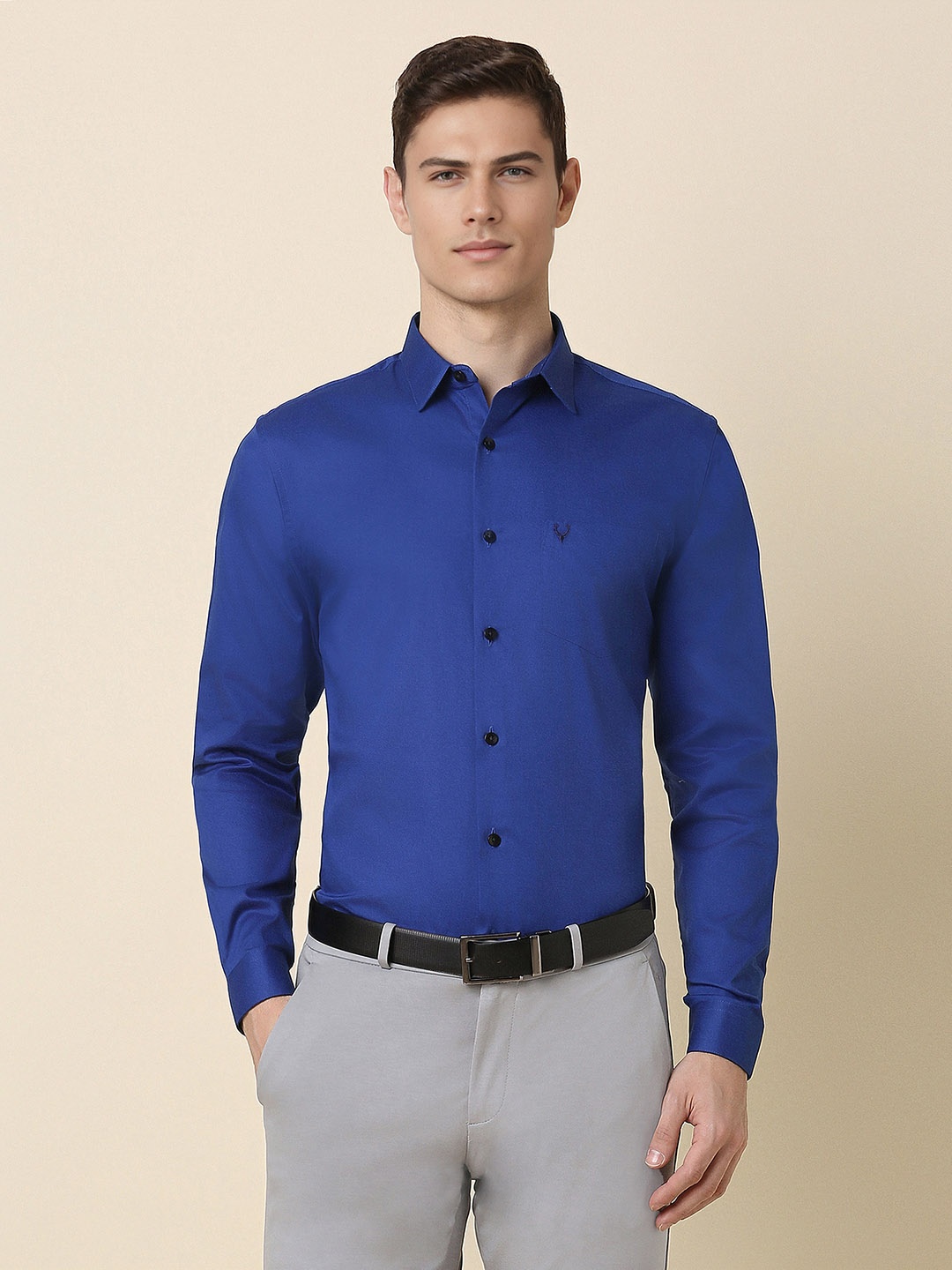 

Allen Solly Men Blue Slim Fit Opaque Formal Shirt