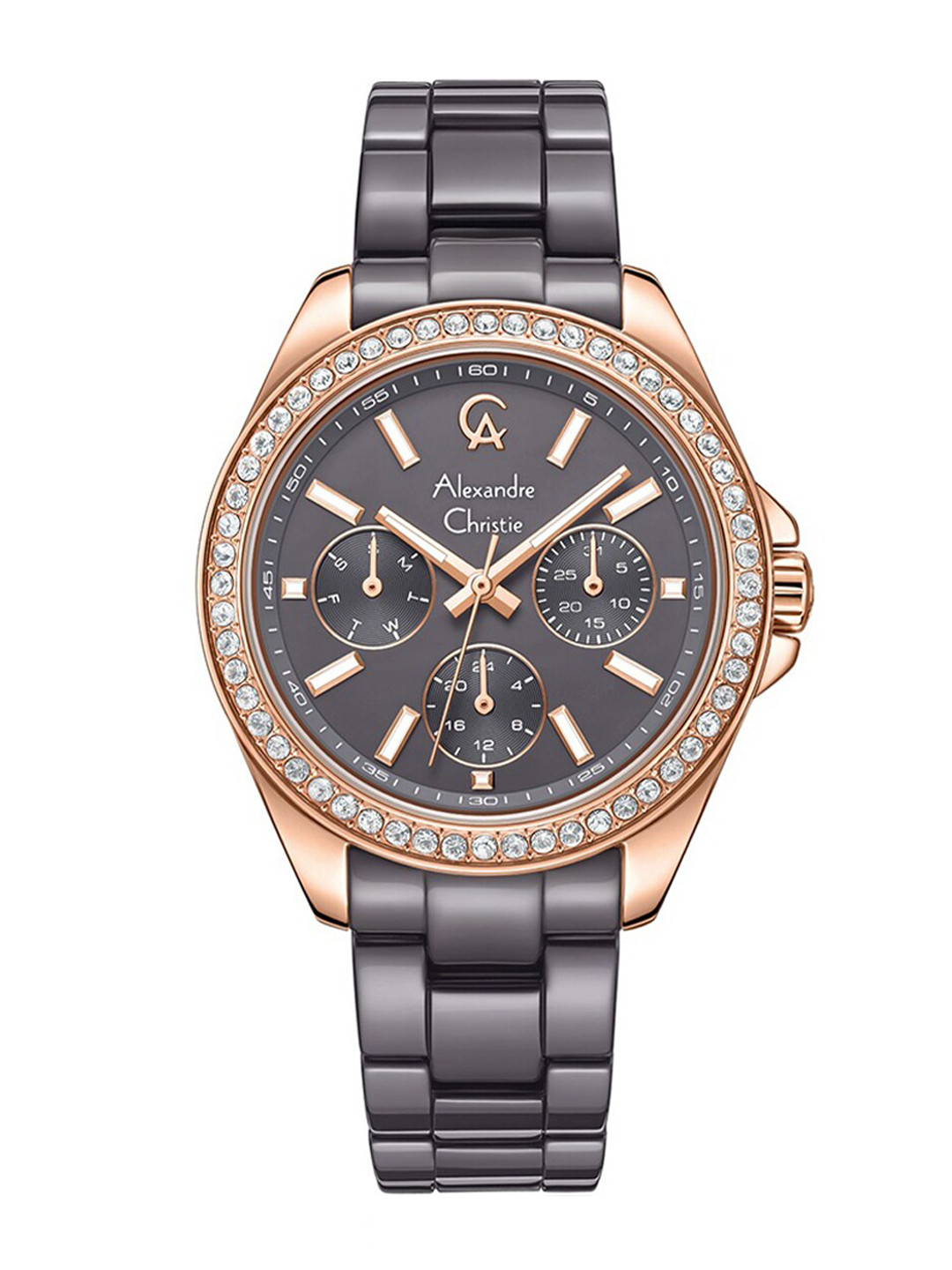 

Alexandre Christie Women Bracelet Style Straps Analogue Watch 2A74BFBRGGR, Grey