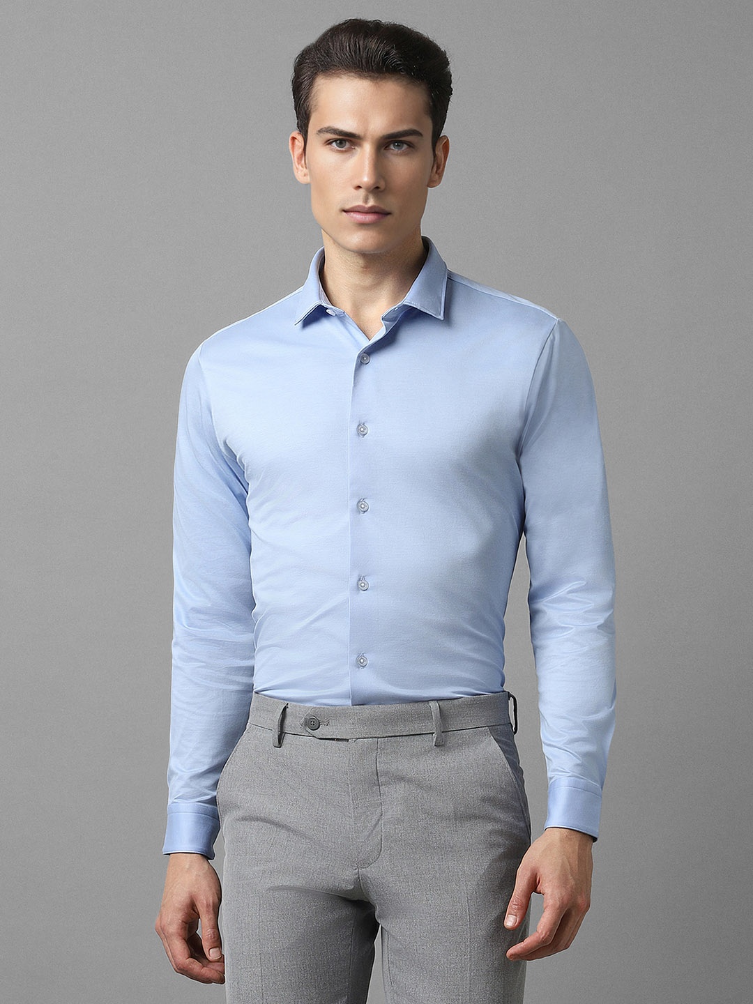 

Louis Philippe Men Blue Slim Fit Opaque Formal Shirt