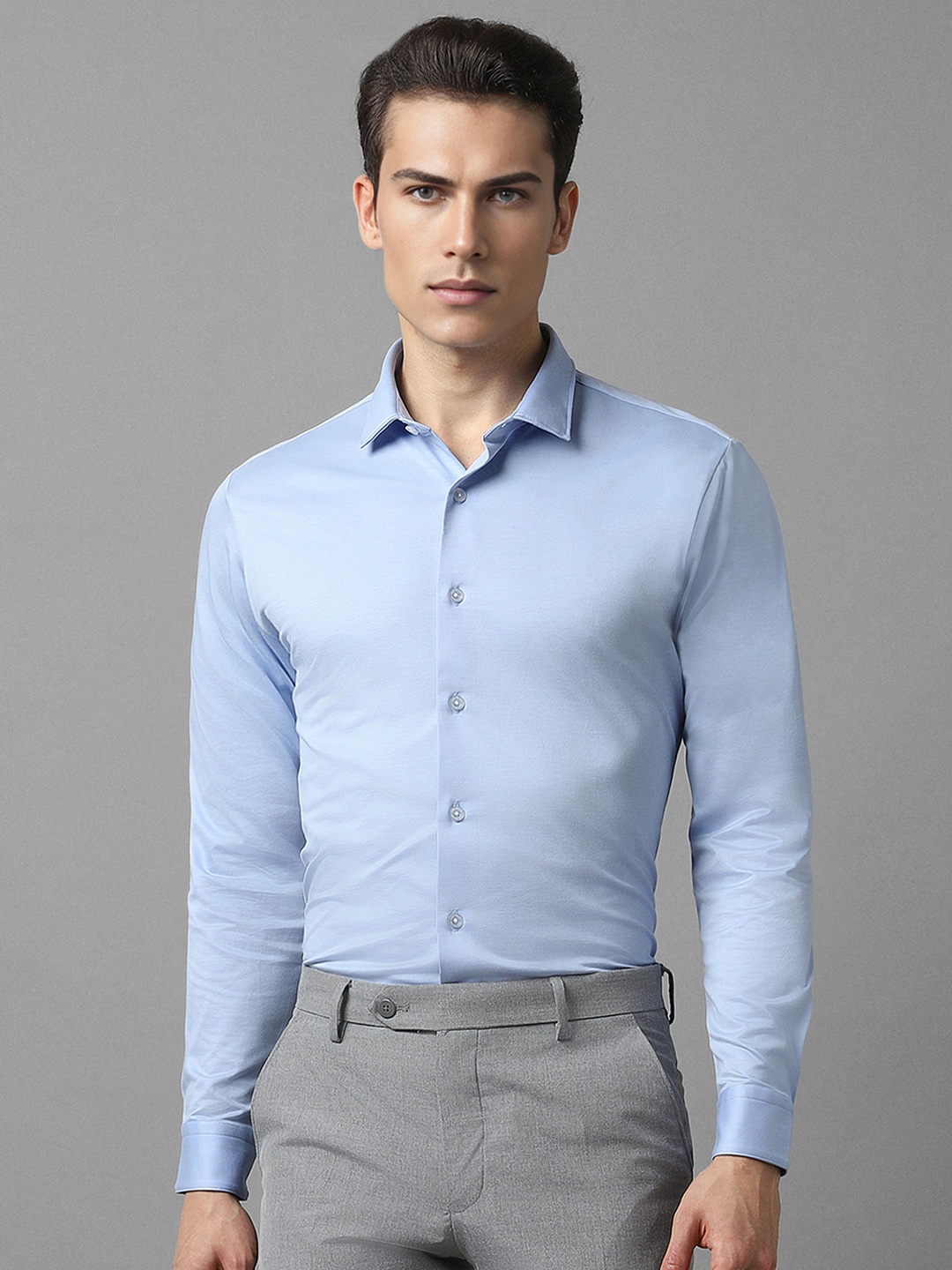 

Louis Philippe Men Blue Slim Fit Opaque Formal Shirt