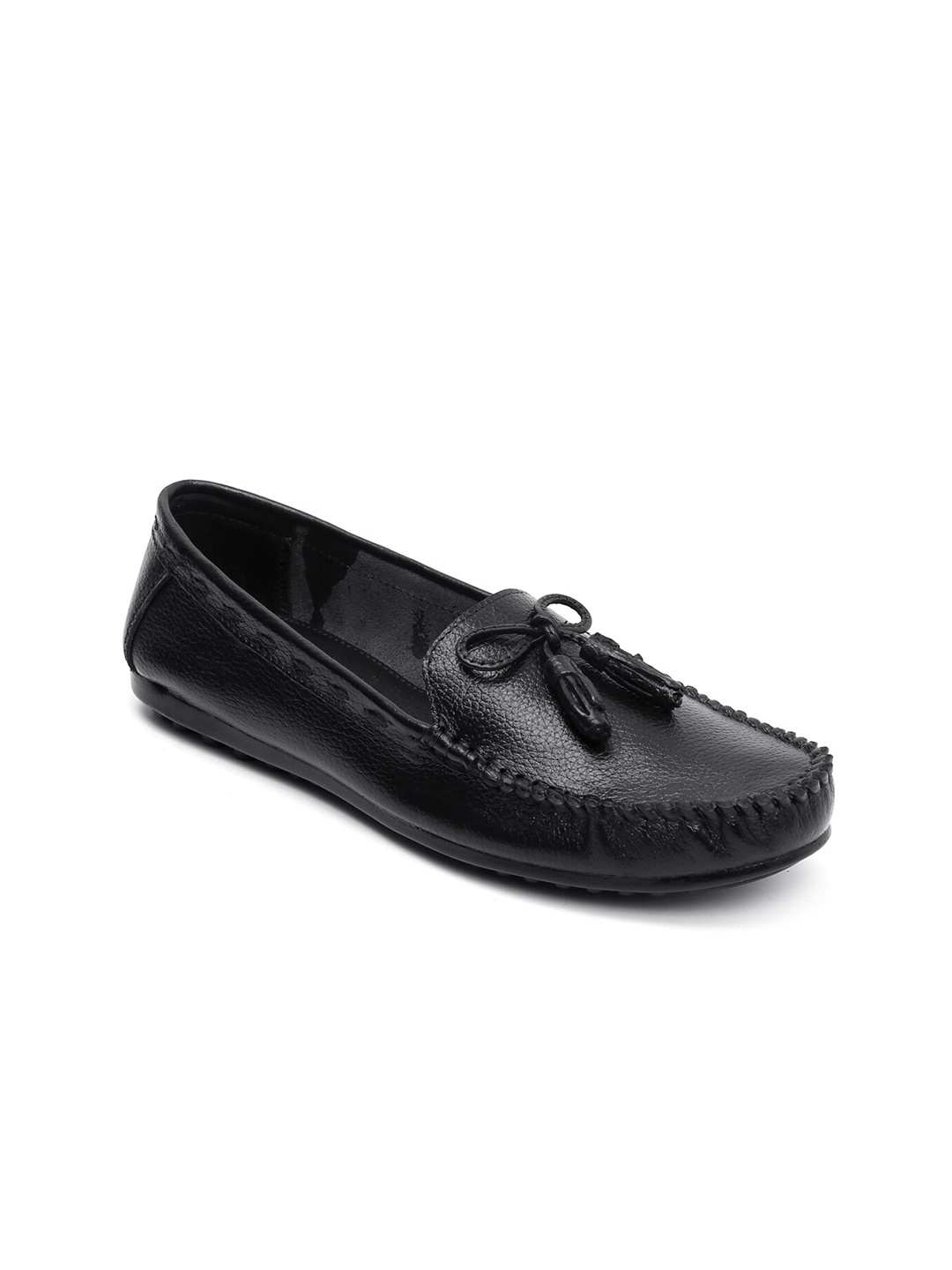 

Zoom Shoes Women Comfort Insole Lightweight Leather Tassel Loafers, Black