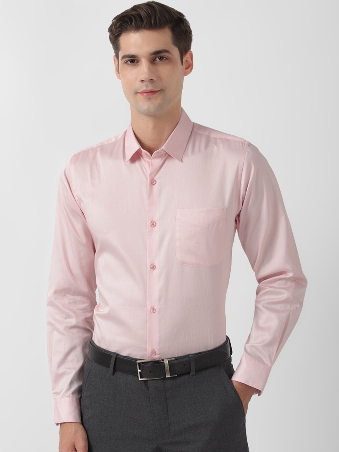 

Peter England Slim Fit Cotton Formal Shirt, Pink