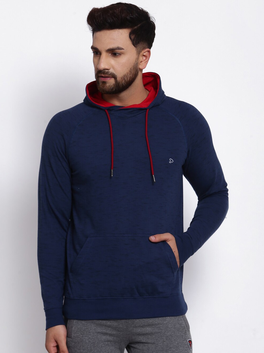 

SPORTO Regular Hooded Sweatshirt, Navy blue