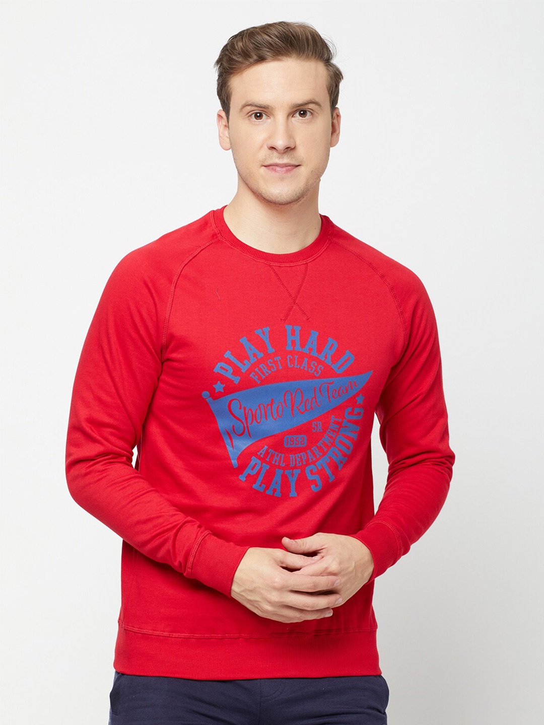 

SPORTO Graphic Printed Sweatshirt, Red