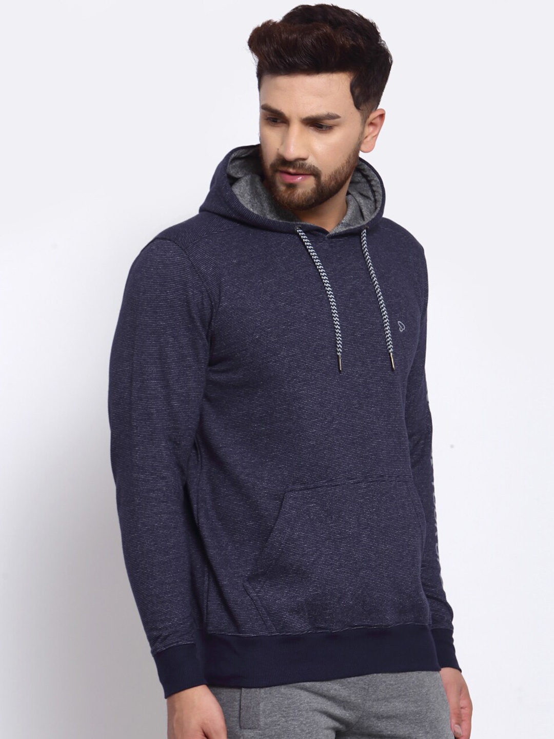 

SPORTO Hooded Straight Sweatshirt, Navy blue