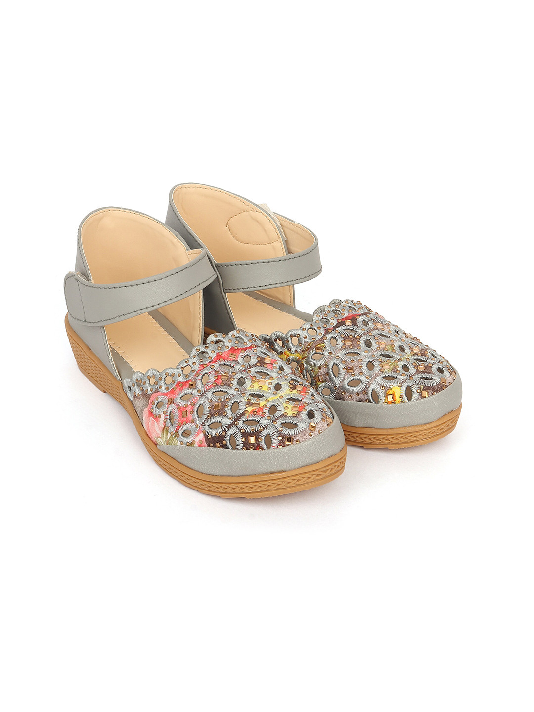 

BAESD Girls Embellished Ballerinas, Grey