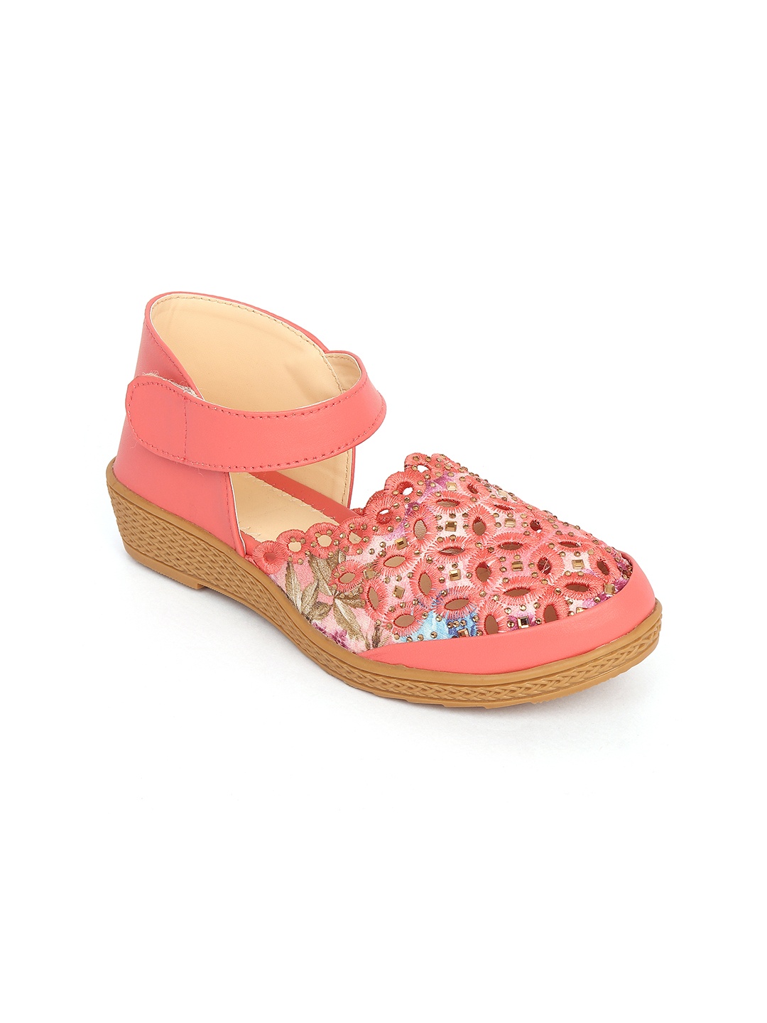 

BAESD Girls Embellished Ballerinas Flats, Peach