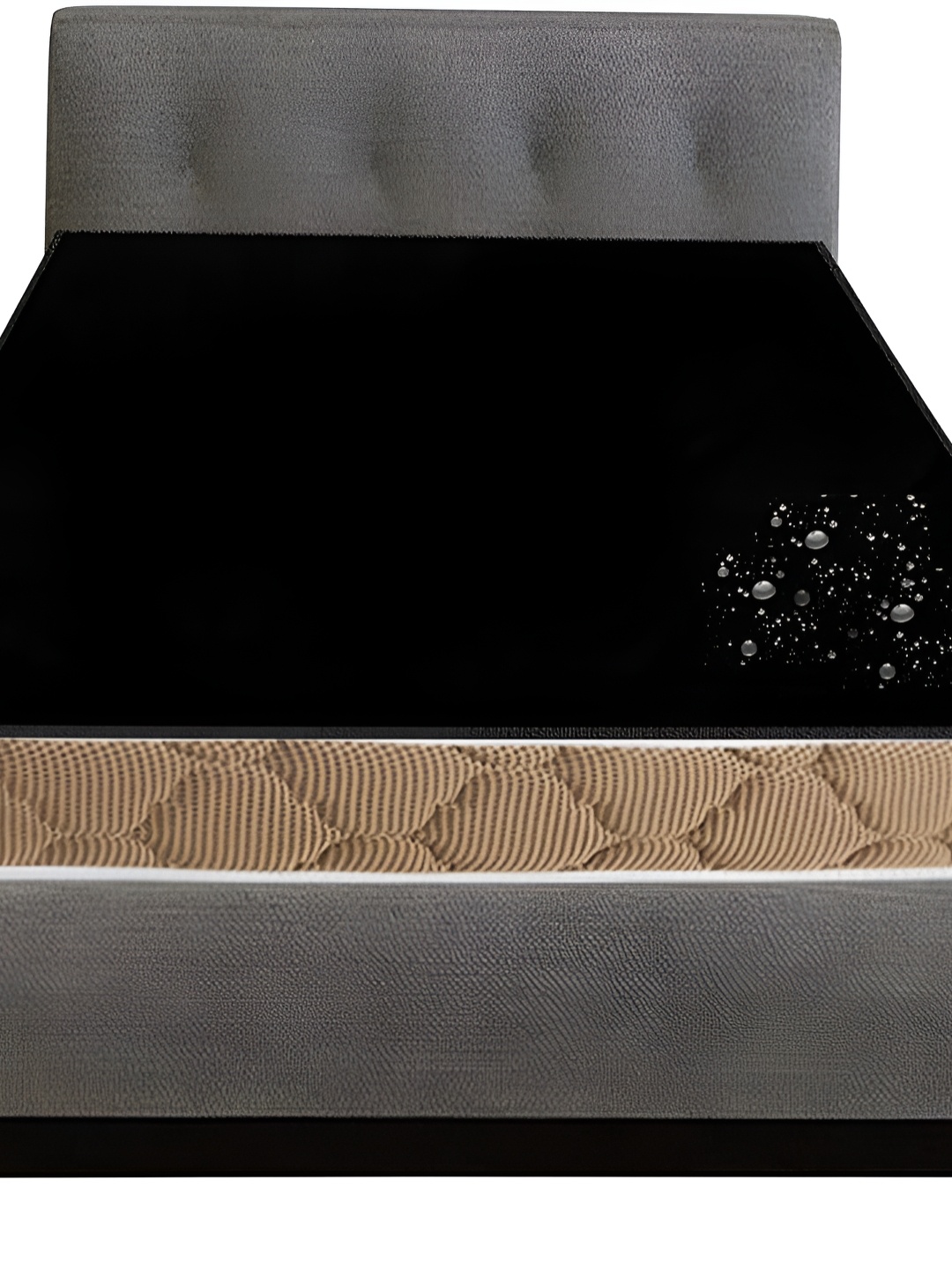 

Stylista Black Cotton Water Resistant Elastic Strap Single Mattress Protector