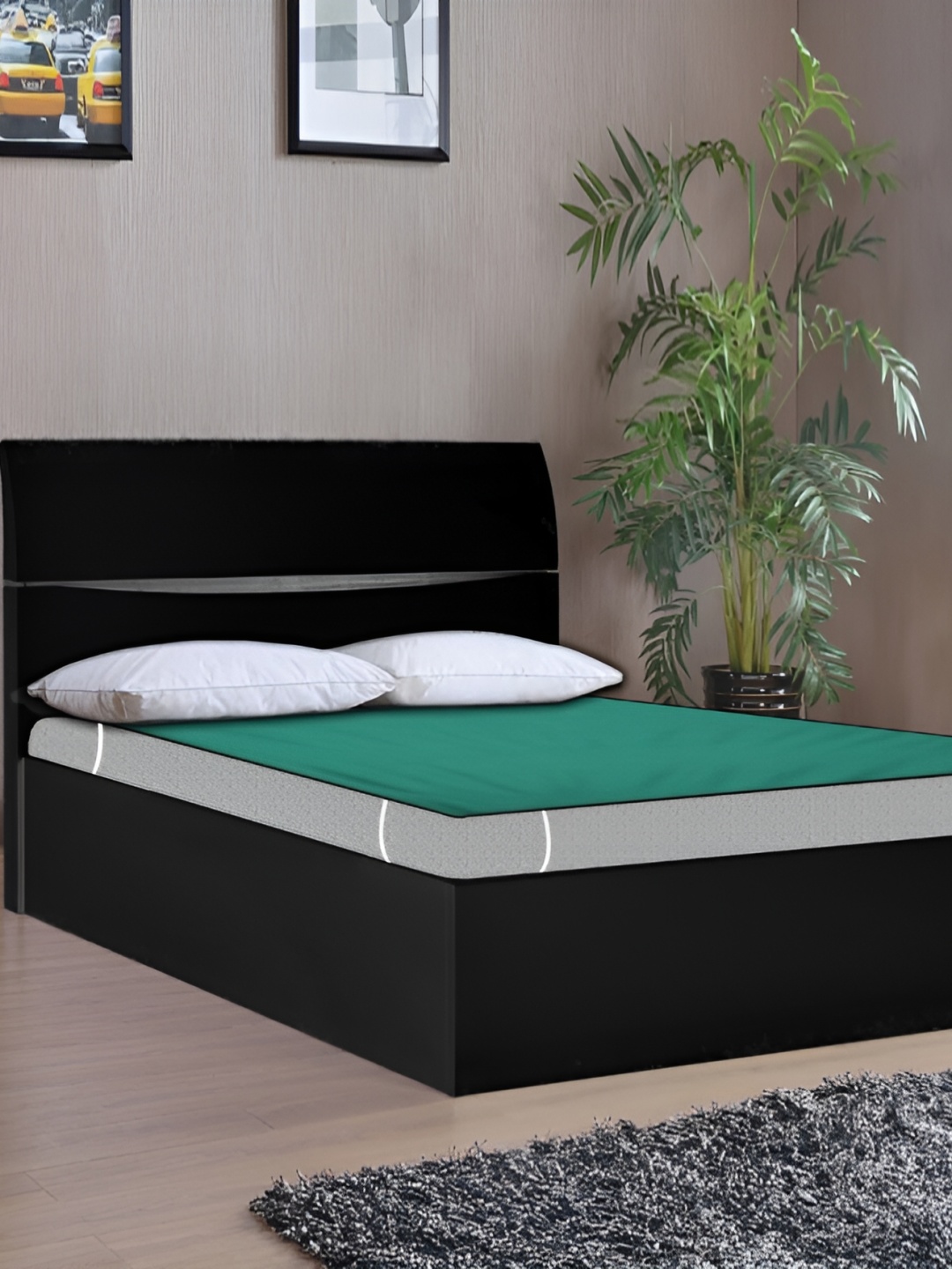 

Stylista Green Cotton Water Resistant Elastic Strap Single Mattress Protector