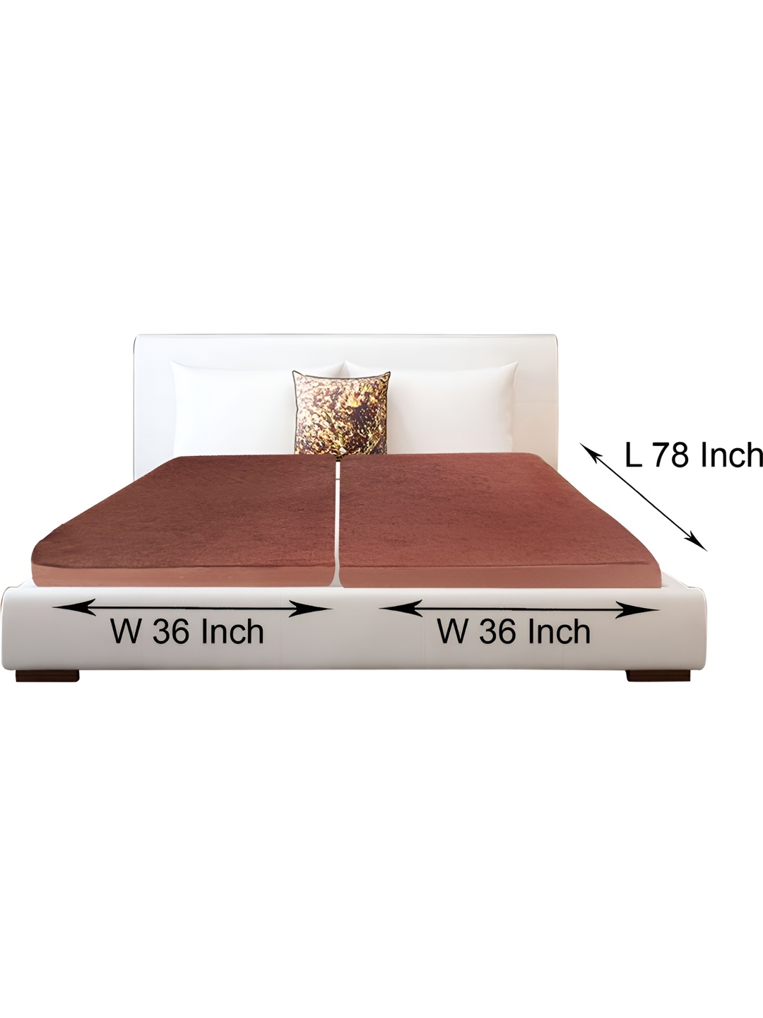 

Stylista Brown Cotton Water Resistant Elastic Strap Double Size Mattress Protector