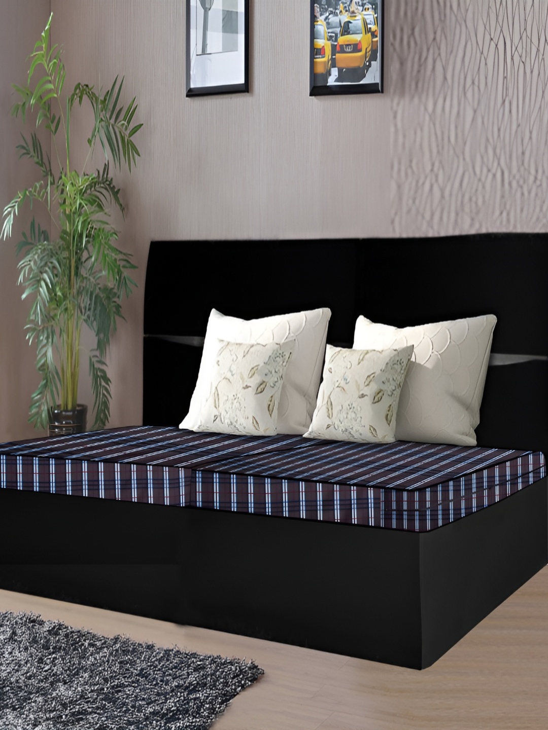 

Stylista Black & White Cotton Water Resistant Zippered King Mattress Protector
