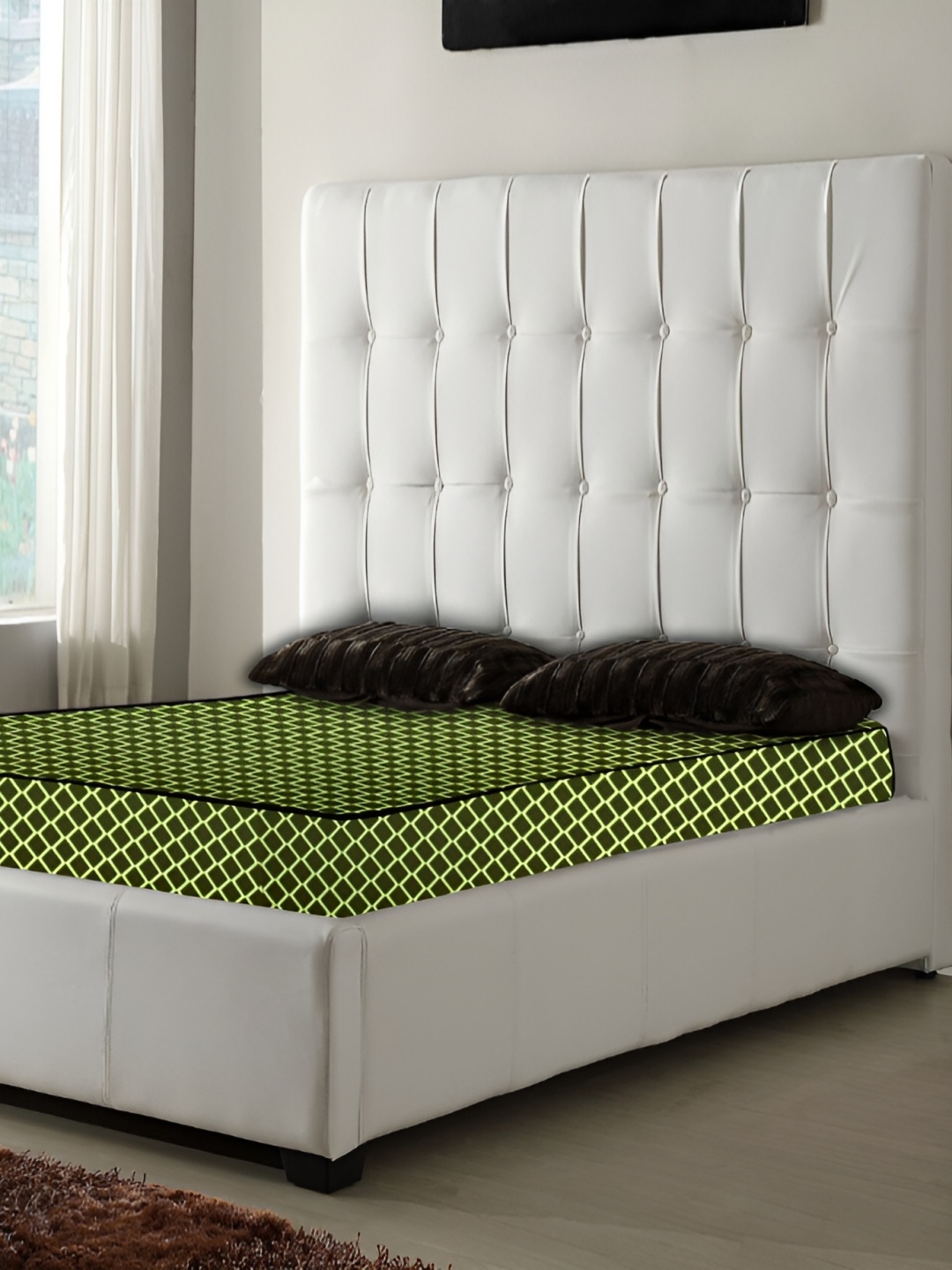 

Stylista Green Cotton Queen Size Water Resistant Mattress Protector