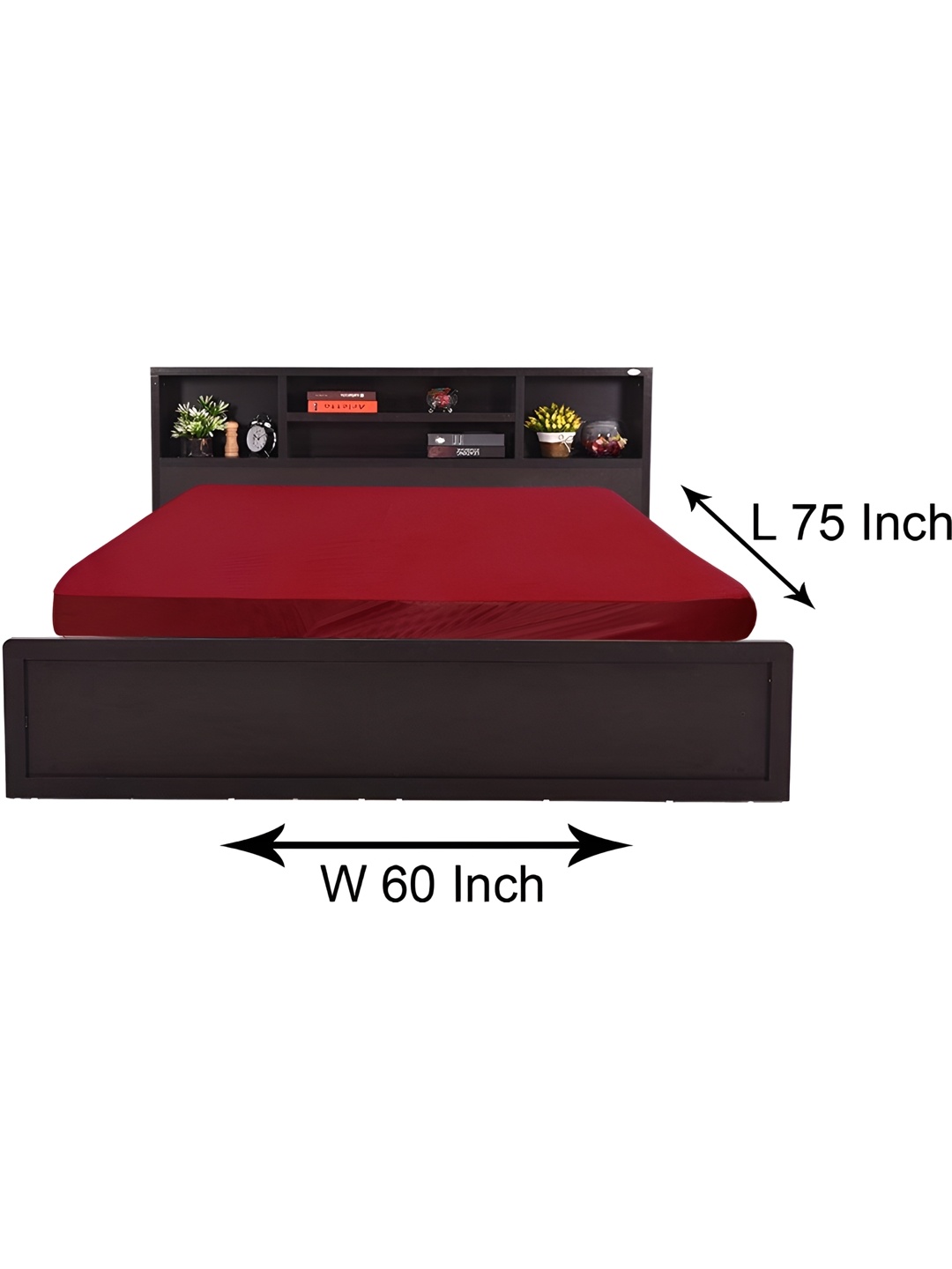 

Stylista Maroon Cotton Water Resistant Elastic Strap Single Mattress Protector
