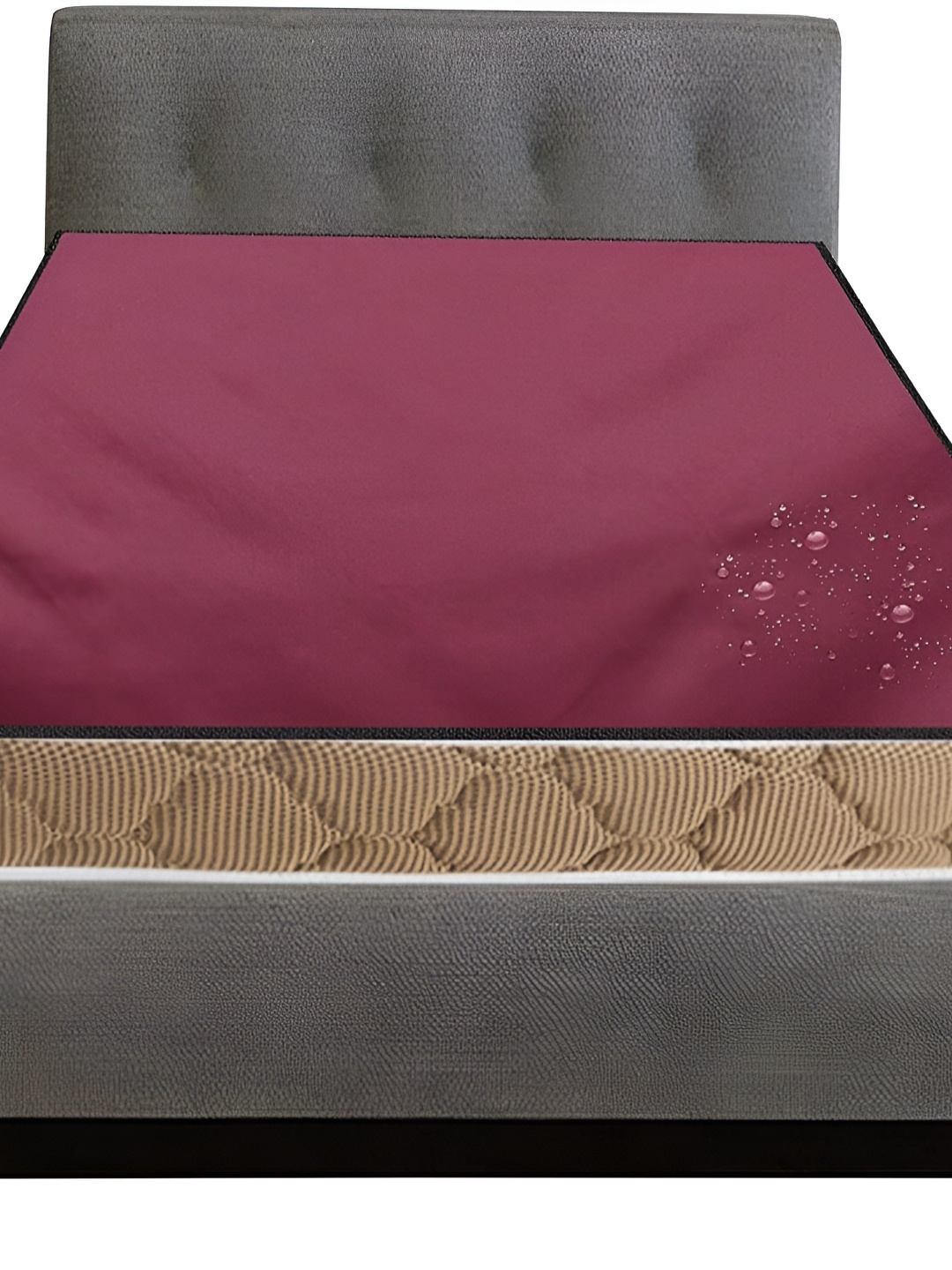 

Stylista Maroon Cotton Single Size Water Resistant Mattress Protector