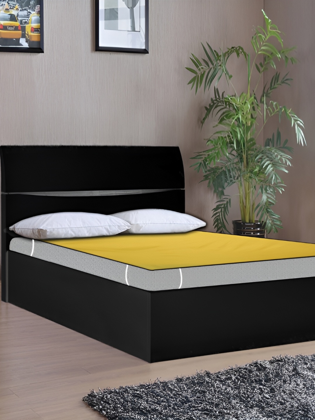

Stylista Yellow Cotton Single Size Water Resistant Mattress Protector