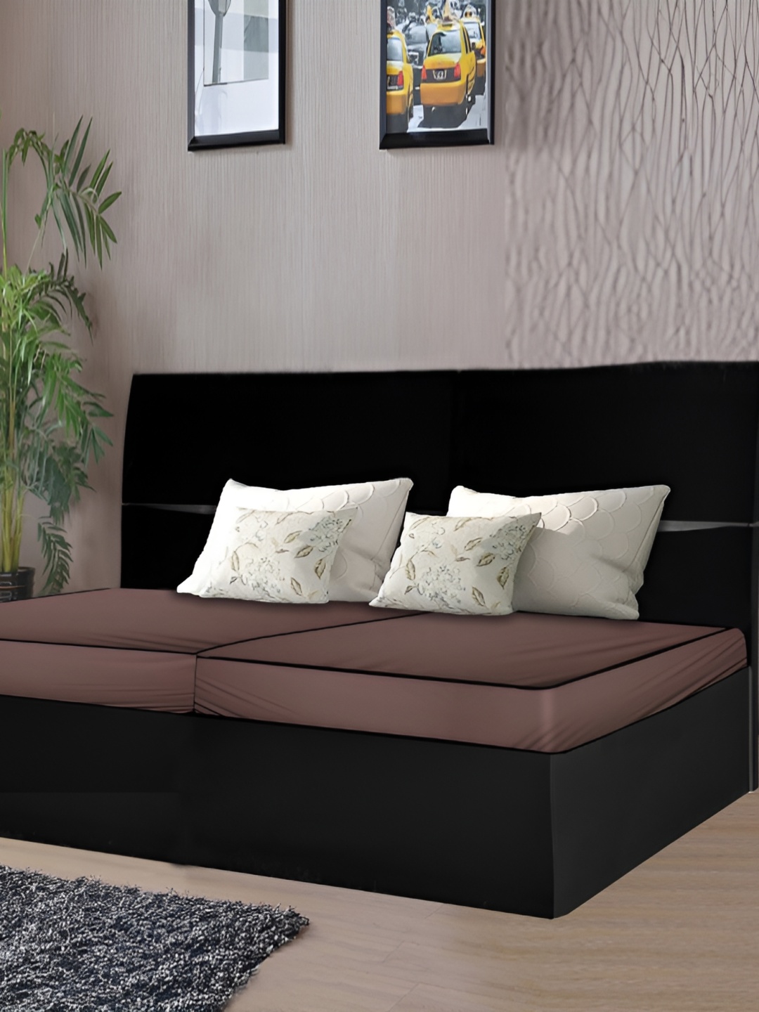 

Stylista Brown Cotton Water Resistant Mattress Protector