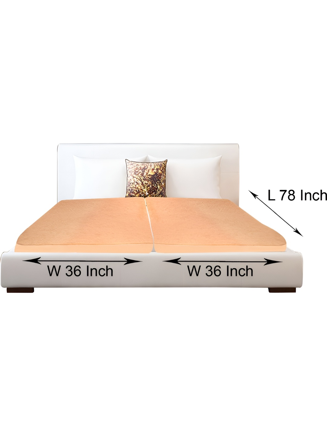 

Stylista Beige Cotton Water Resistant Elastic Strap Double Size Mattress Protector